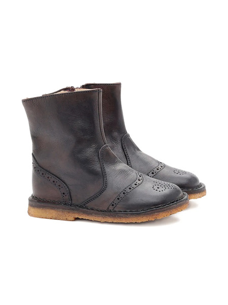  Pèpè Zip-detail Brogue Boots - Brown 