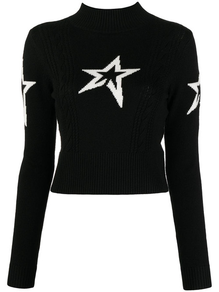  Perfect Moment Cable Underwear Sweater - Black 