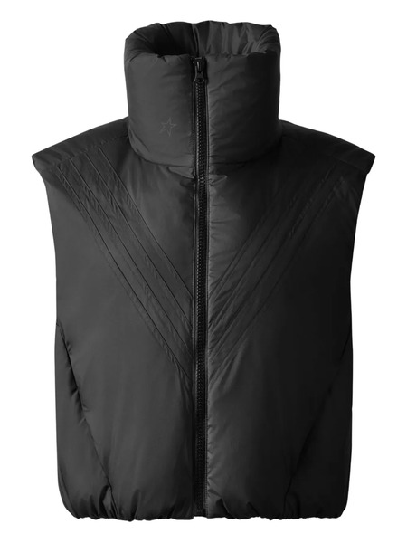  Perfect Moment Chevron Funnel-neck Gilet - Black 