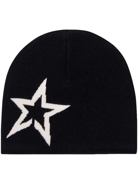  Perfect Moment Intarsia-star Beanie - Black 