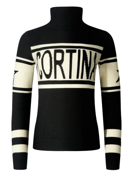  Perfect Moment Striped-detail Roll-neck Top - Black 