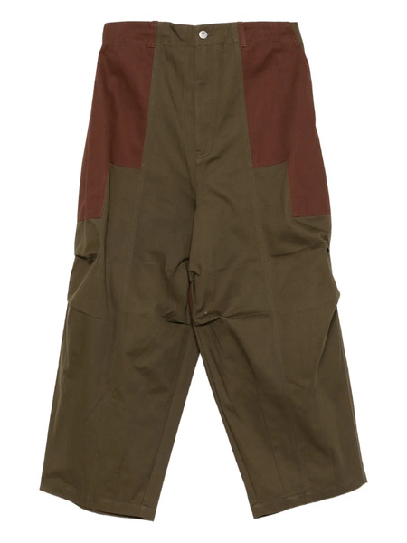  Perks And Mini Contrast-panel Trousers - Green 