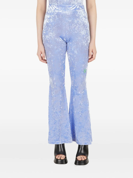  Perks And Mini Crushed-velvet Flared Trousers - Purple 
