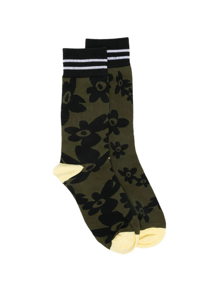 Perks And Mini Floral Striped Socks - Green 