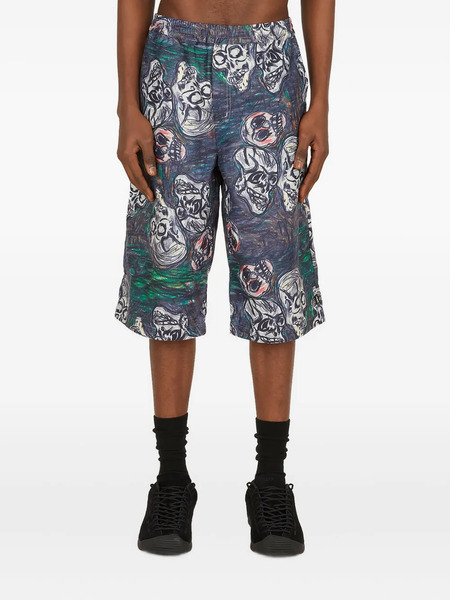  Perks And Mini Skull-print Drawstring Shorts - Purple 