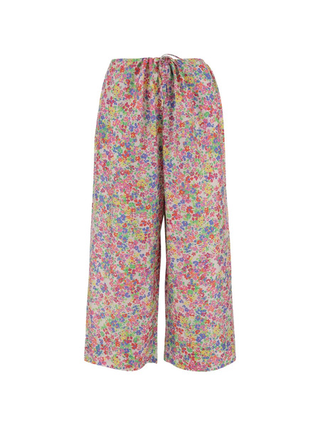  Pero Floral-pattern Silk Trousers - Neutrals 