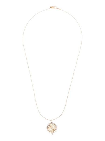  Persée 18k Yellow Gold Compass Diamond Necklace 