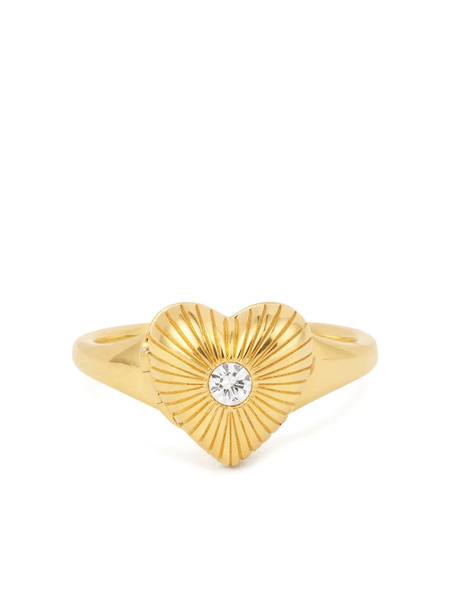  Persée 9k Yellow Gold Heart Diamond Ring 
