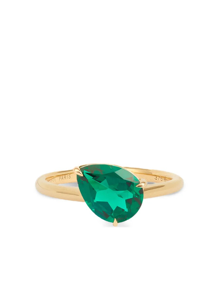  Persée 9k Yellow Gold Iris Emerald Ring 