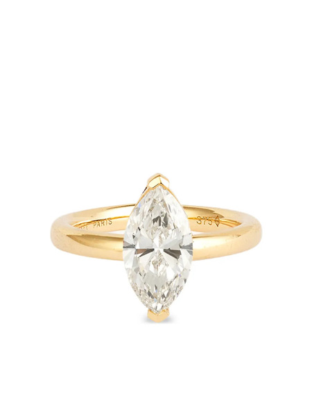  Persée 9k Yellow Gold Marquise Diamond Ring 