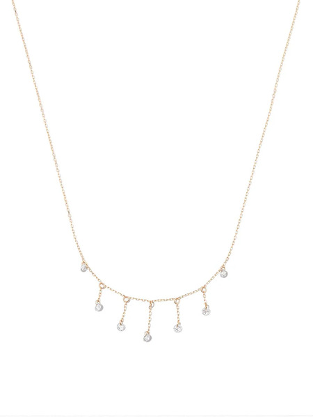  Persée 18kt Yellow Gold Bohème Diamond Drop Necklace 