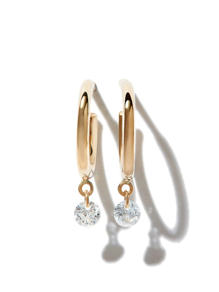  Persée 18kt Yellow Gold Diamond Hoop Earrings 