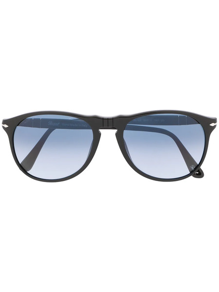  Persol Round Framed Sunglasses - Black 