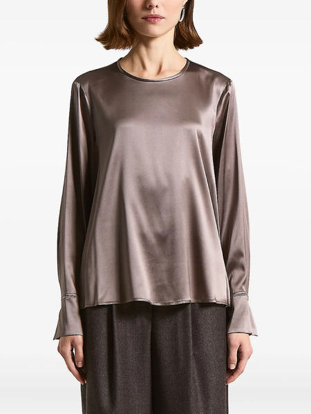  Peserico Bead-detailed Blouse - Grey 