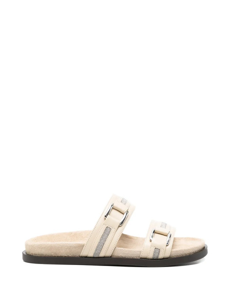  Peserico Bead-embellished Sandals - Neutrals 