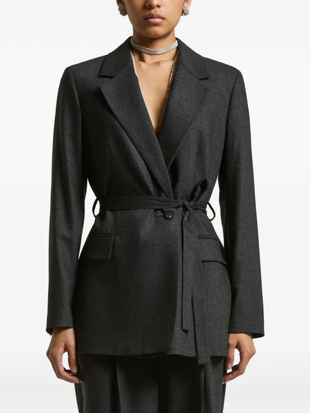  Peserico Belted Double-breasted Jacket - Grey 