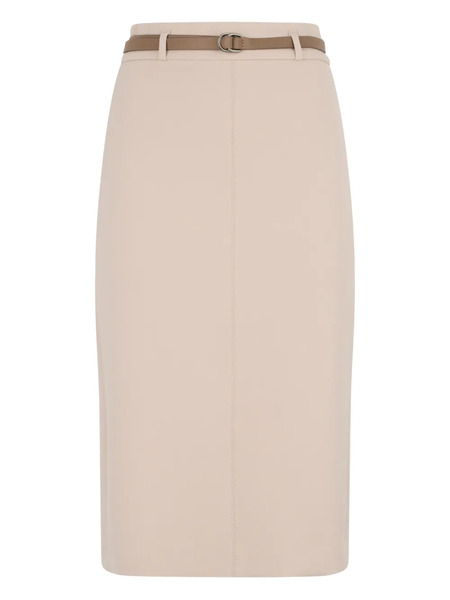  Peserico Belted Midi Skirt - Neutrals 