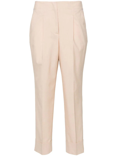 Peserico Chain-detail Tapered-leg Trousers - Neutrals 