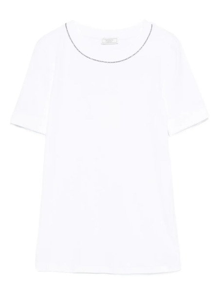 Peserico Chain Link-trim T-shirt - White 