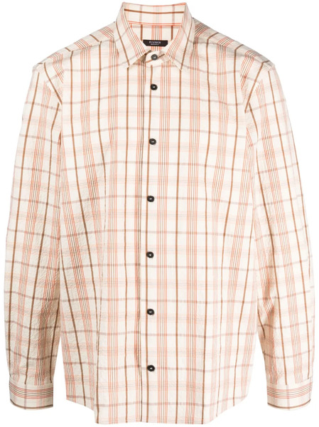  Peserico Check-pattern Long-sleeve Shirt - Neutrals 
