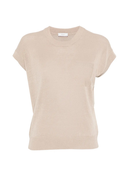  Peserico Crew-neck Top - Neutrals 