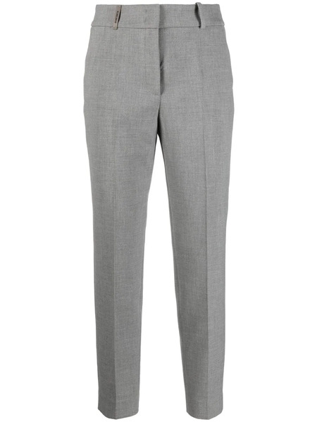  Peserico Cropped Tailored Trousers - Grey 