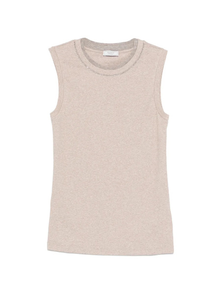 Peserico Crystal-embellishment Vest - Neutrals 