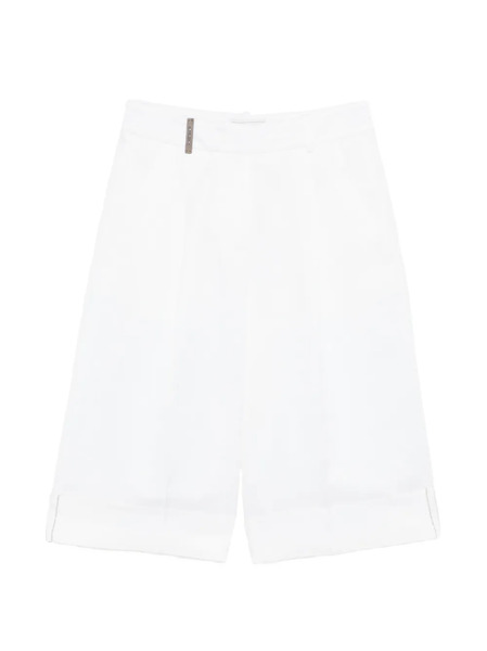  Peserico Cuffed Shorts - White 