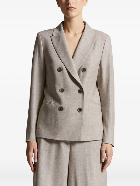  Peserico Double-breasted Blazer - Neutrals 