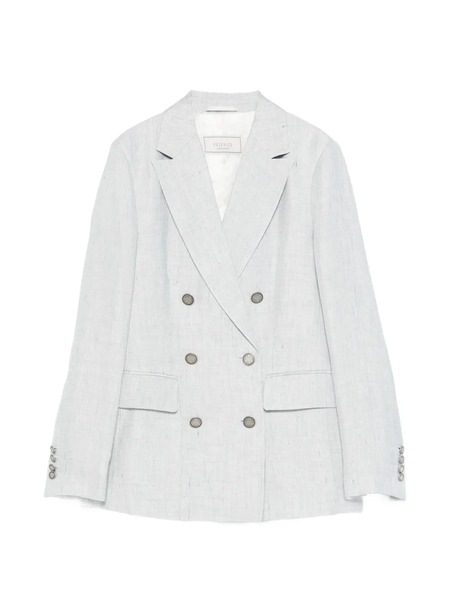  Peserico Double-breasted Pocket Blazer - Grey 
