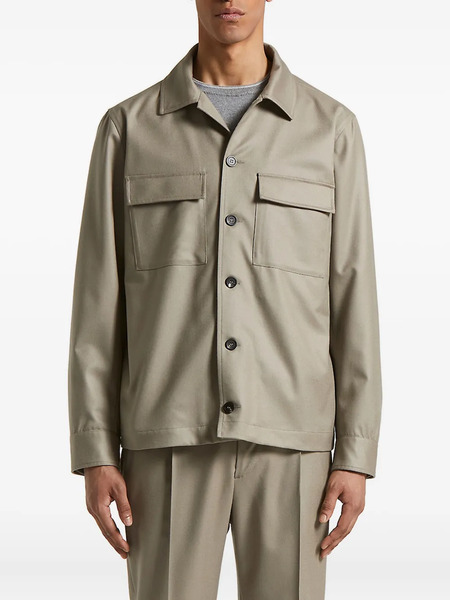  Peserico Double-pocket Button-front Jacket - Neutrals 