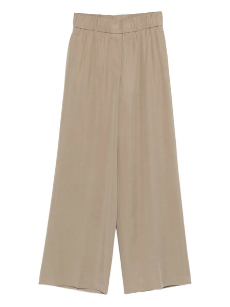 Peserico Elastic-waist Wide-leg Trousers - Green 