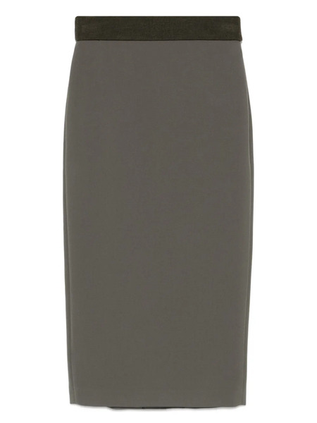  Peserico Elastic-waistband Pencil Skirt - Green 
