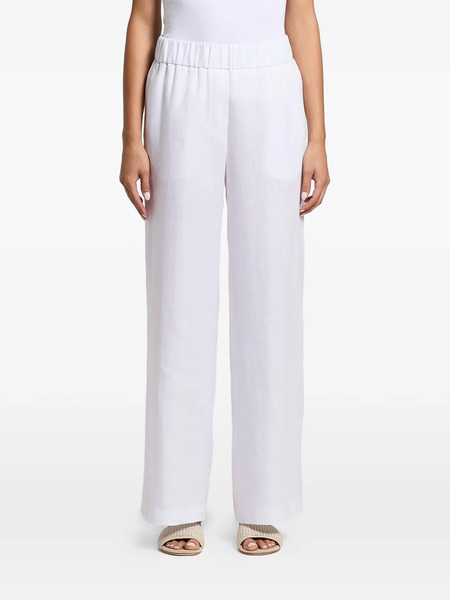  Peserico Elasticated Palazzo Pants - White 