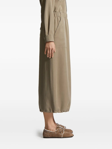  Peserico Elasticated-waistband Skirt - Green 