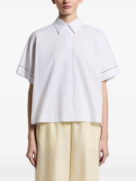 Peserico Embellished Short-sleeve Shirt - White 