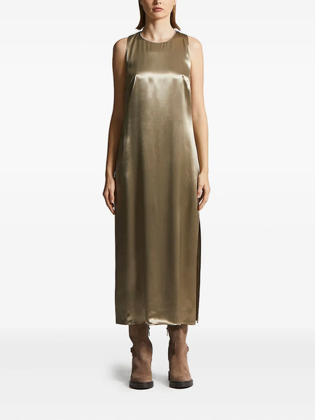  Peserico Embellished Side-split Midi Dress - Gold 