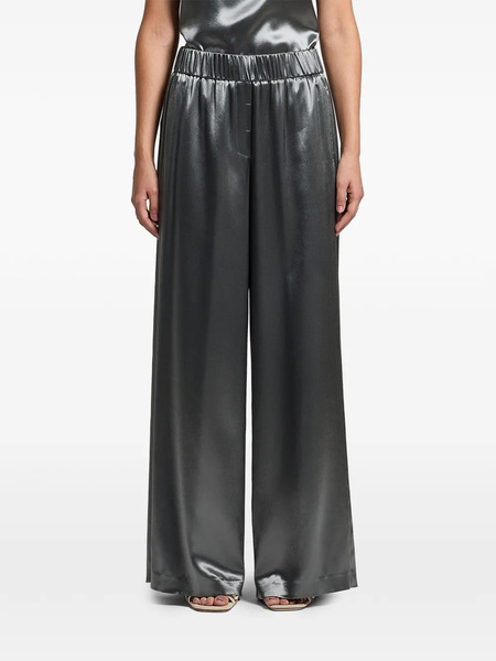  Peserico Fluid Satin Trousers - Green 