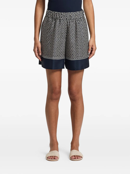  Peserico Geometric-print Shorts - Blue 