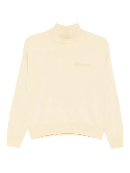  Peserico High-neck Embroidered-detail Top - Neutrals 