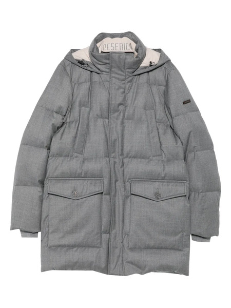  Peserico Hooded Quilted Coat - Grey 