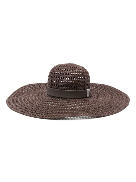  Peserico Interwoven Sun Hat - Brown 