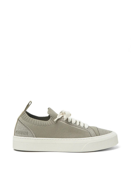  Peserico Lace-up Glitter Sneakers - Green 