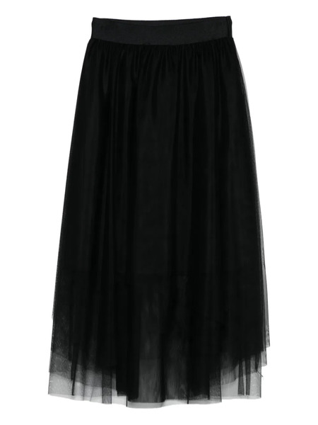 Peserico Layered Tulle Midi Skirt - Black 