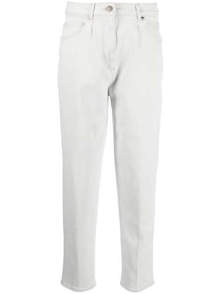  Peserico Light-wash Tapered-leg Jeans - Grey 