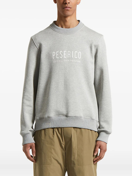  Peserico Logo-embroidered Crew-neck Sweatshirt - Grey 
