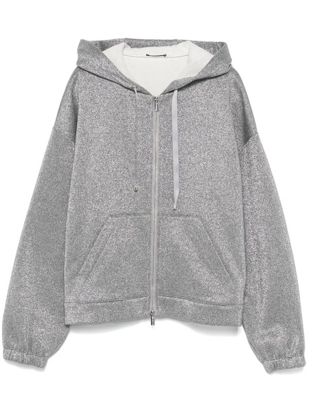  Peserico Metallic-effect Hoodie - Silver 