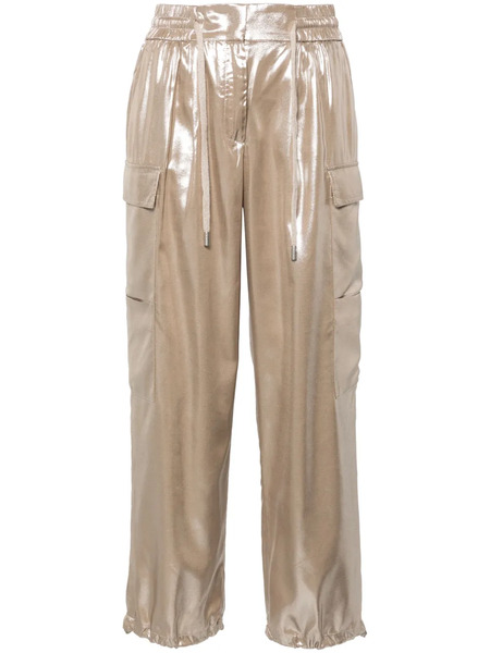  Peserico Metallic Straight-leg Cargo Pants - Neutrals 