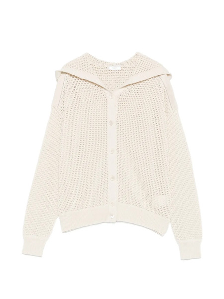  Peserico Open-knit Hooded Cardigan - Neutrals 