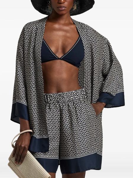  Peserico Patterned Kimono - Blue 